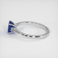 0.86 Ct. Blue Sapphire Ring, 18K White Gold 4