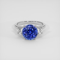 5.34 Ct. Blue Sapphire Ring, 18K White Gold 1