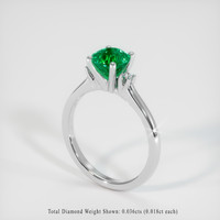 0.90 Ct. Emerald Ring, 18K White Gold 2