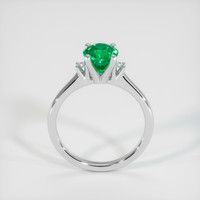 0.90 Ct. Emerald Ring, 18K White Gold 3