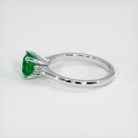 0.90 Ct. Emerald Ring, 18K White Gold 4
