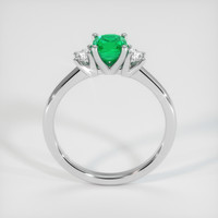 0.57 Ct. Emerald Ring, 18K White Gold 3