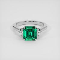 2.02 Ct. Emerald Ring, 18K White Gold 1