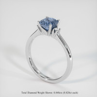 1.31 Ct. Sapphire Ring, 18K White Gold 2