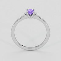 0.54 Ct. Purple Sapphire Ring, 18K White Gold 3
