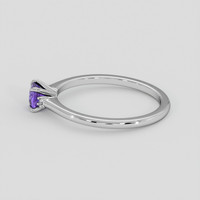 0.54 Ct. Purple Sapphire Ring, 18K White Gold 4