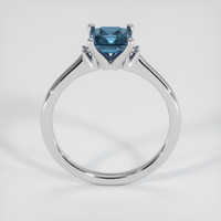 1.25 Ct. Greenish Blue Sapphire Ring, 18K White Gold 3
