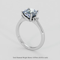 2.65 Ct. Bi Color Sapphire Ring, 18K White Gold 2