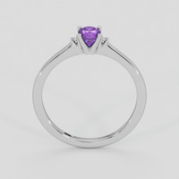 0.70 Ct. Purple Sapphire Ring, 18K White Gold 3