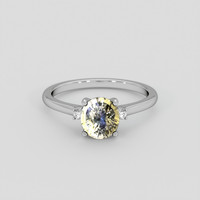 1.53 Ct. Bi Color Sapphire Ring, 18K White Gold 1