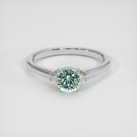 1.47 Ct. Green Sapphire Ring, 18K White Gold 1
