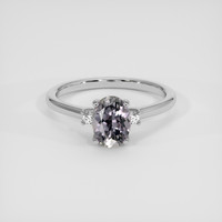 1.30 Ct. Purple Sapphire Ring, 18K White Gold 1