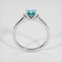 0.85 Ct. Sapphire Ring, 18K White Gold 3