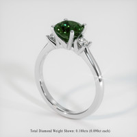 1.66 Ct. Sapphire Ring, 18K White Gold 2