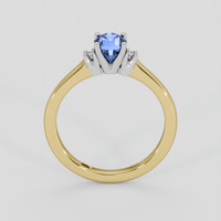 0.59 Ct. Blue Sapphire Ring, 14K White & Yellow 3