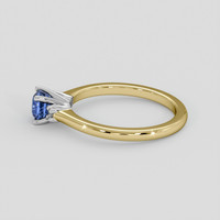 0.59 Ct. Blue Sapphire Ring, 14K White & Yellow 4