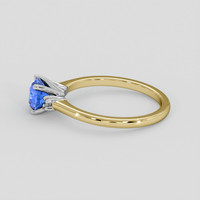 1.00 Ct. Blue Sapphire Ring, 18K White & Yellow 4