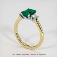 1.23 Ct. Emerald Ring, 18K White & Yellow 2