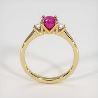 0.70 Ct. Pinkish Red Ruby Ring, 10K Yellow Gold 3