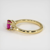 0.70 Ct. Pinkish Red Ruby Ring, 10K Yellow Gold 4