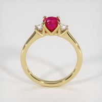 0.75 Ct. Pinkish Red Ruby Ring, 10K Yellow Gold 3