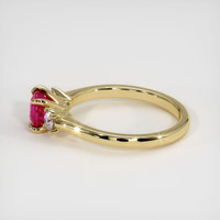 0.75 Ct. Pinkish Red Ruby Ring, 10K Yellow Gold 4
