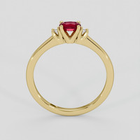 0.38 Ct. Ruby Ring, 10K Yellow Gold 3