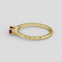 0.38 Ct. Ruby Ring, 10K Yellow Gold 4