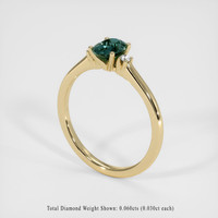 1.07 Ct. Bluish Green Sapphire Ring, 10K Yellow Gold 2