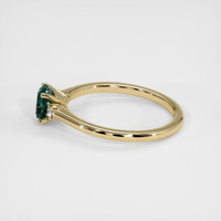 1.07 Ct. Bluish Green Sapphire Ring, 10K Yellow Gold 4