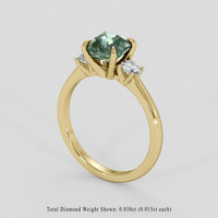 1.55 Ct. Bi Color Sapphire Ring, 10K Yellow Gold 2