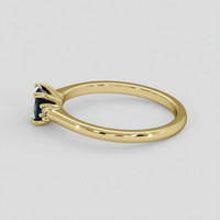 0.48 Ct. Bluish Green Sapphire Ring, 10K Yellow Gold 4