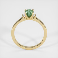 0.88 Ct. Green Sapphire Ring, 10K Yellow Gold 3