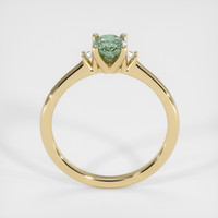 0.77 Ct. Green Sapphire Ring, 10K Yellow Gold 3
