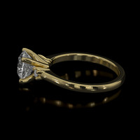 1.50 Ct. White Sapphire Ring, 10K Yellow Gold 4