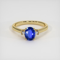 1.14 Ct. Blue Sapphire Ring, 14K Yellow Gold 1