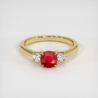 1.09 Ct. Ruby Ring, 14K Yellow Gold 1