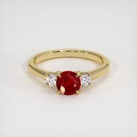 0.75 Ct. Ruby Ring, 14K Yellow Gold 1