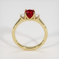 0.68 Ct. Ruby Ring, 14K Yellow Gold 3