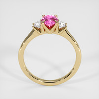 0.80 Ct. Pink Sapphire Ring, 14K Yellow Gold 3