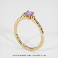 0.74 Ct. Purple Sapphire Ring, 14K Yellow Gold 2