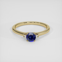 0.60 Ct. Blue Sapphire Ring, 14K Yellow Gold 1