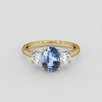 1.44 Ct. Bi Color / Parti Sapphire Ring, 14K Yellow Gold 1
