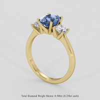 1.44 Ct. Bi Color / Parti Sapphire Ring, 14K Yellow Gold 2