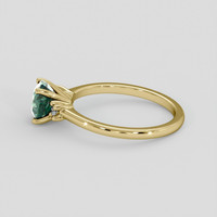 1.20 Ct. Bluish Green Sapphire Ring, 14K Yellow Gold 4