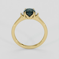 1.07 Ct. Bluish Green Sapphire Ring, 14K Yellow Gold 3