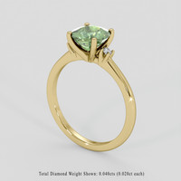 1.31 Ct. Green Sapphire Ring, 14K Yellow Gold 2