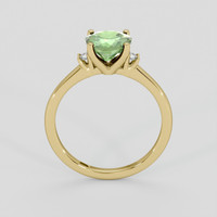 1.31 Ct. Green Sapphire Ring, 14K Yellow Gold 3