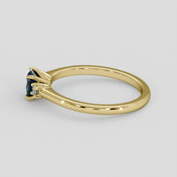 0.48 Ct. Bluish Green Sapphire Ring, 14K Yellow Gold 4