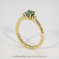 0.65 Ct. Sapphire Ring, 14K Yellow Gold 2